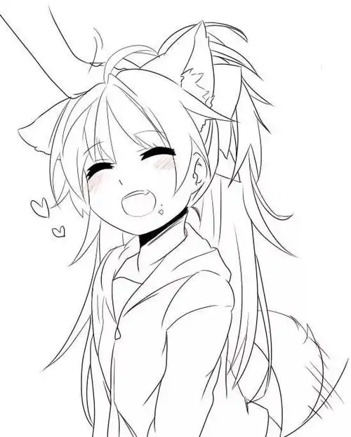 超适合新手临摹的动漫线稿!_线条