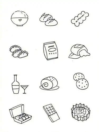 简笔画美食美食简笔画人文绘画