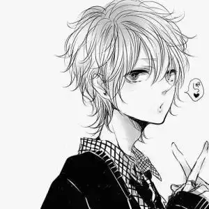 素描黑白头像动漫男生帅气