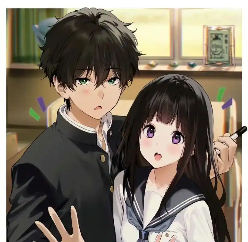 动漫头像 #冰菓 #情头 原来他一直用的是情头. - 抖音