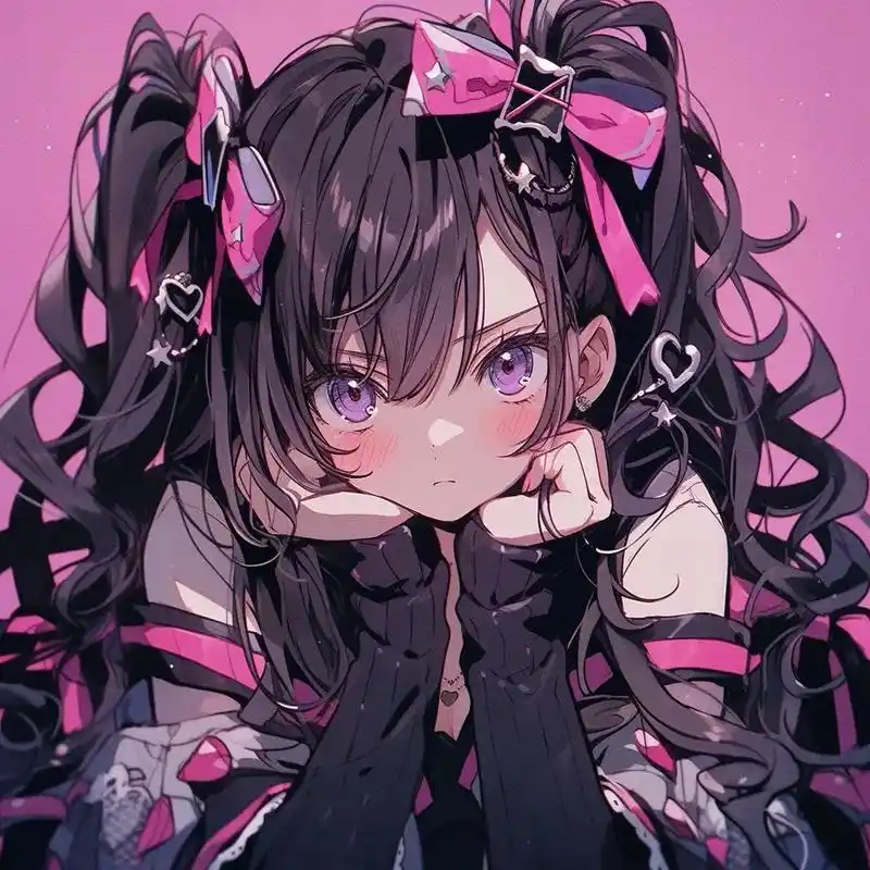 双马尾大波浪.超酷少女头像#动漫女头 #我又来送图啦 #优质 - 抖音