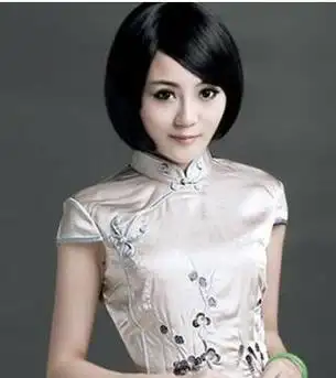 什么短发穿旗袍好看短发配旗袍的发型图片