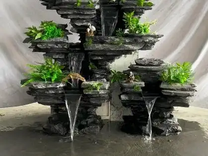 精品流水假山景观效果