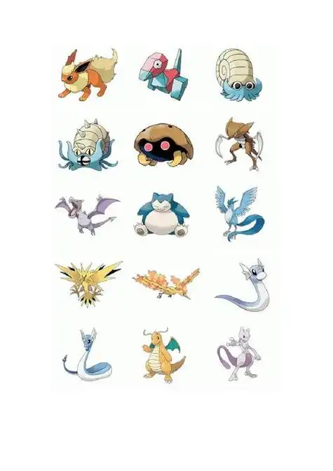 宠物小精灵全图鉴精 简笔画 宠物小精灵在看什么了手绘儿时的动画记忆