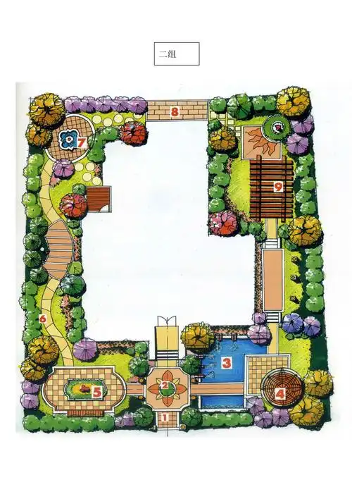 小庭院植物配置设计手绘图_第2页