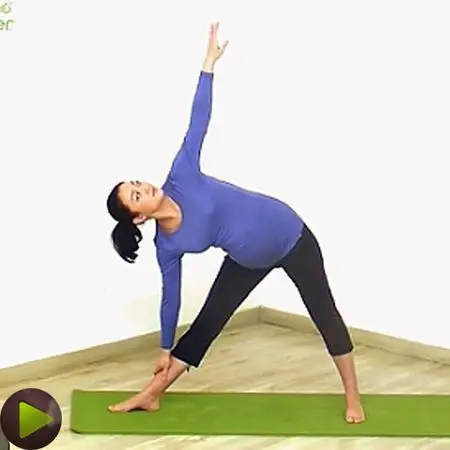 孕中期瑜伽视频:三角式!