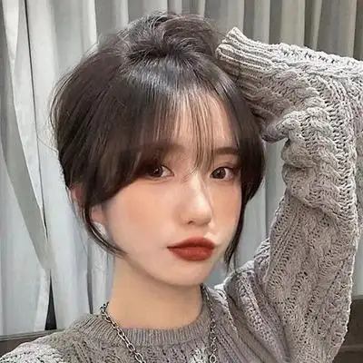 3d法式刘海假发女头顶补发片自然无痕贴片真发假刘海八字空气刘海