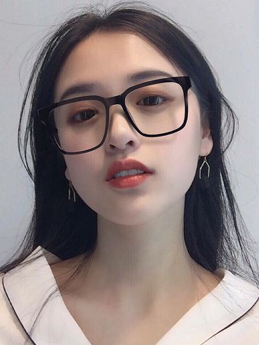 章若楠同款眼镜框女黑色大粗方框
