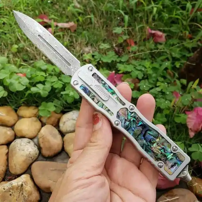 微技术鲍贝甲虫大马士革双刃跳刀 - 抖音