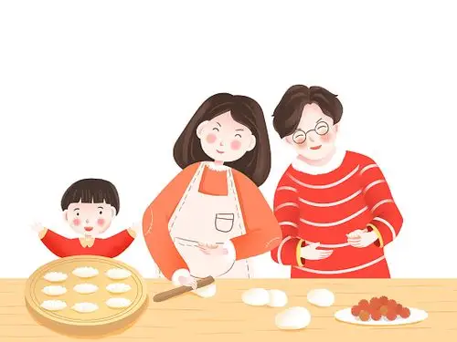 包饺子图片