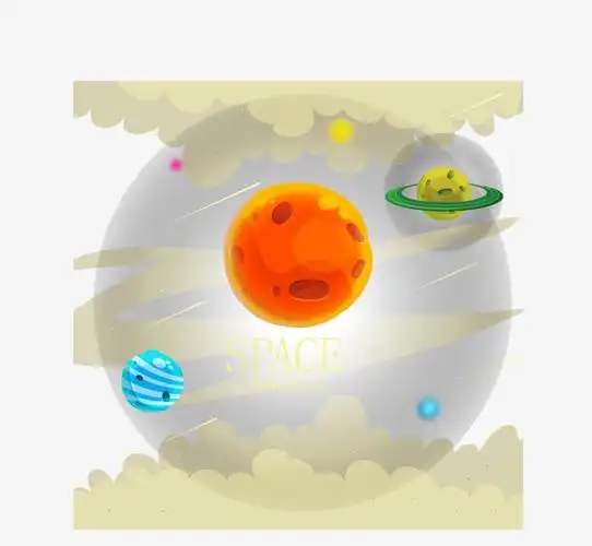 卡通宇宙星球插画矢量素材