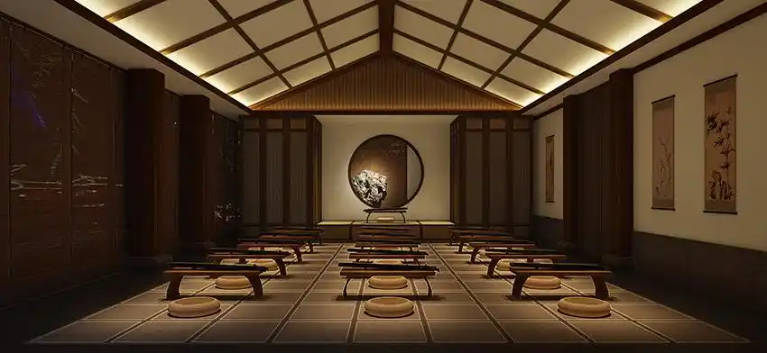 精品书院装修设计,专业书院装修效果图,尽在四合茗苑中式设计机构