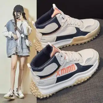 跑步鞋女轻便减震软底老爹鞋健身房跳绳专用秋季女款透气运动跑鞋兰35