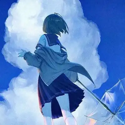 校园背影动漫头像女生