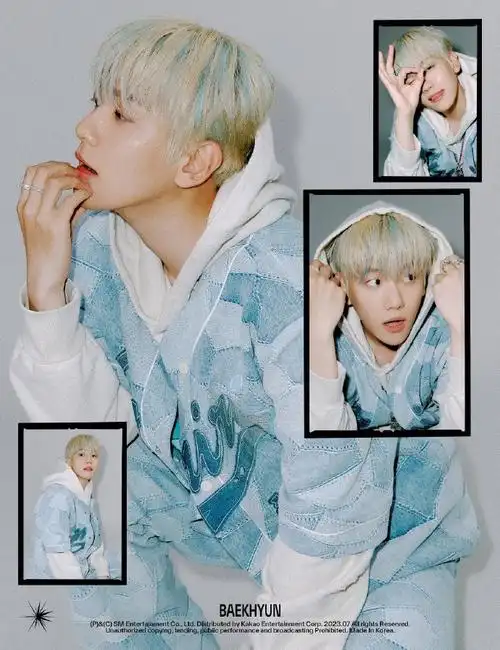 边伯贤蓝发挑染造型##边伯贤挑染造型