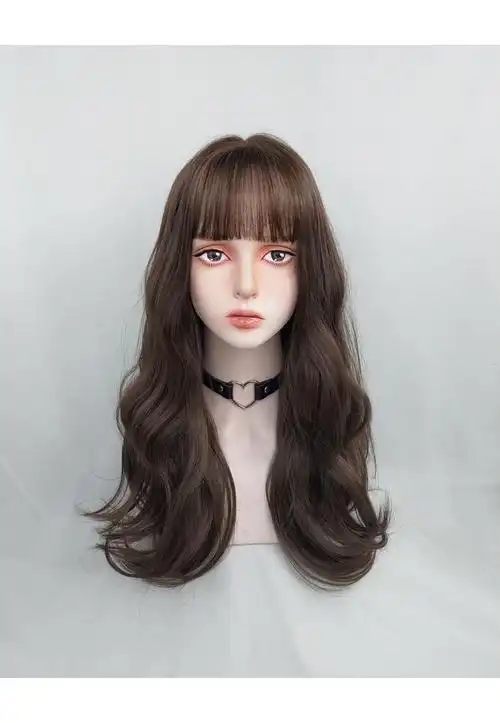 aidahngj假发女长发全头套式慵懒法式烫长卷发大波浪日常气质中长发套