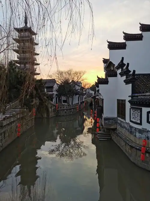 嘉定州桥老街冬日傍晚