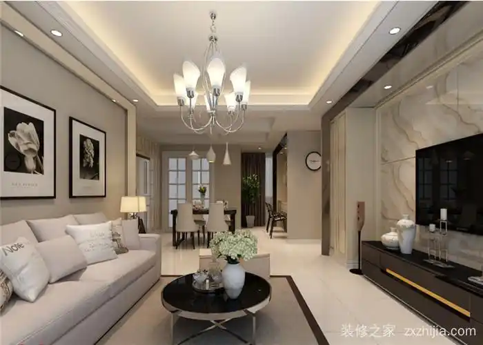 升龙汇金120平三室二厅装修效果图