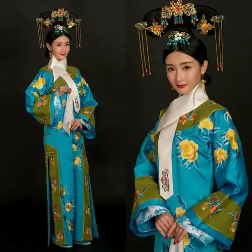 古装影视如懿传同款清朝皇后格格服女绣花花旗民族服装