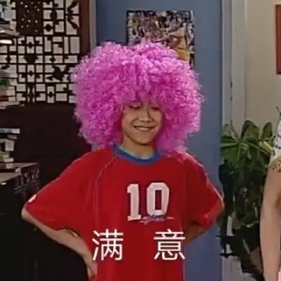 家有儿女表情包:满意(刘星爆炸头)