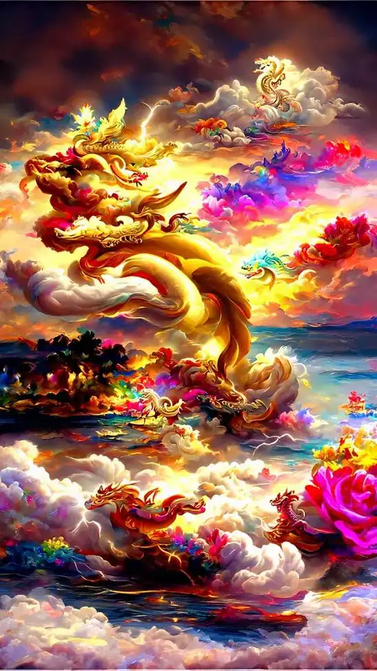 大数据把您推给了我,那就该换个壁纸了,留下一句话"龙凤呈祥  - 抖音