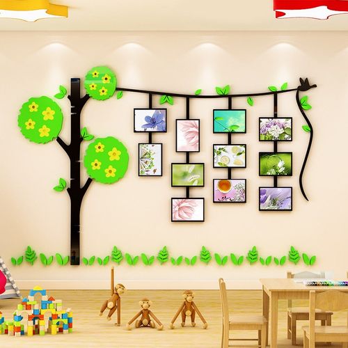 创意照片墙3d立体墙贴画学校教室学生风采背景墙壁幼儿园墙面装饰