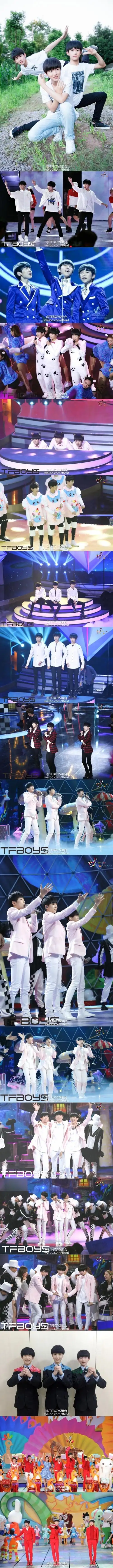2015年的张杰tfboys合影#  来看tfboys合照大合集  时间记录下少拿乔