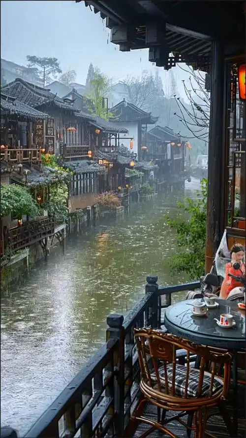 江南雨景烟雨唱扬州音乐太好听了