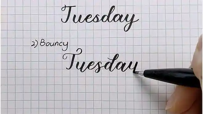 tuesday·三种写法,手写英文花体字-教育视频-搜狐视频