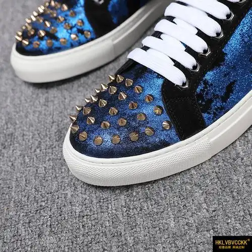 轻奢侈品牌国际高端大牌hklv bv c ck k高帮潮男鞋子铆钉鞋休闲高板鞋