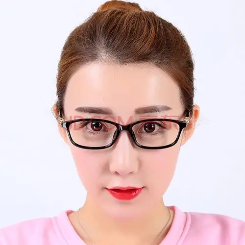 女士近视眼镜架 超轻全框tr-90镜框 新款带珍珠眼镜可配平光 近视