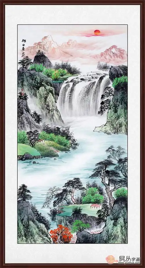 李林宏《旭日东升》,玄关招财风水画-【易从网】-触屏版