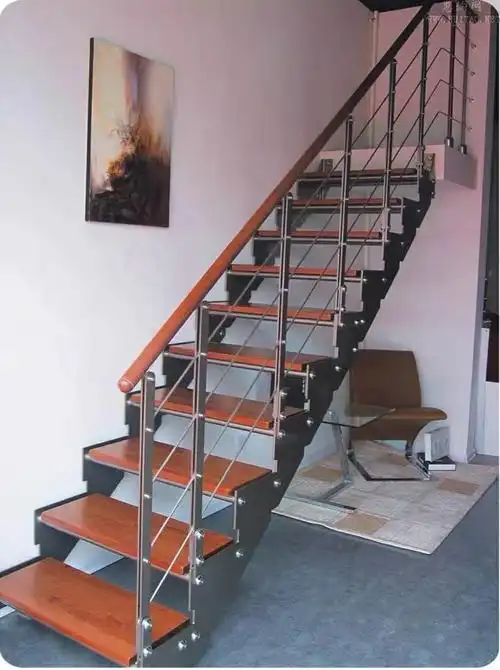 双梁楼梯 钢木楼梯钢板楼梯楼梯厂家 别墅复式楼梯 批量订制