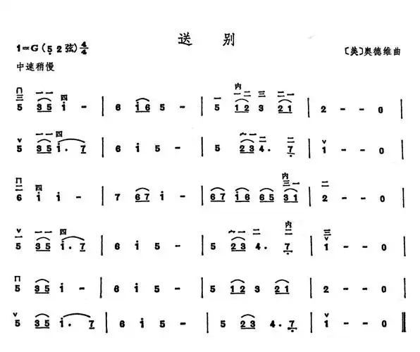 二胡曲谱 分类:民族 格式:简谱