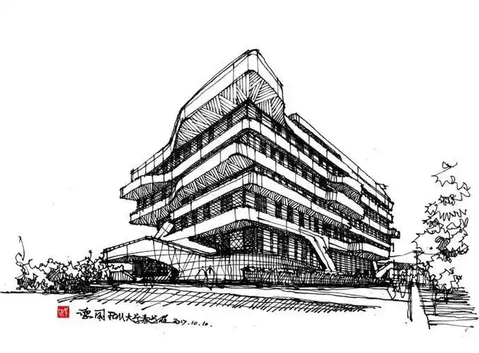 教学楼简笔画教学楼简笔画立体