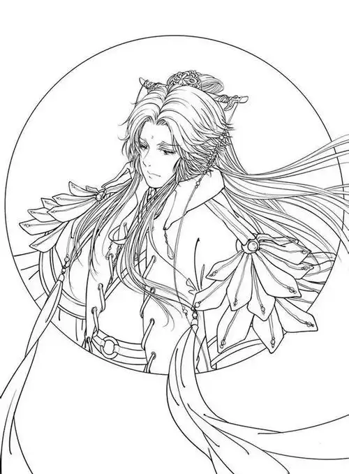 古风汉服人物手绘线稿120张效果图线稿合集