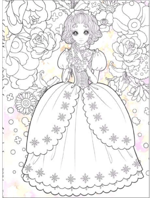 填色涂色之小公主 可打印