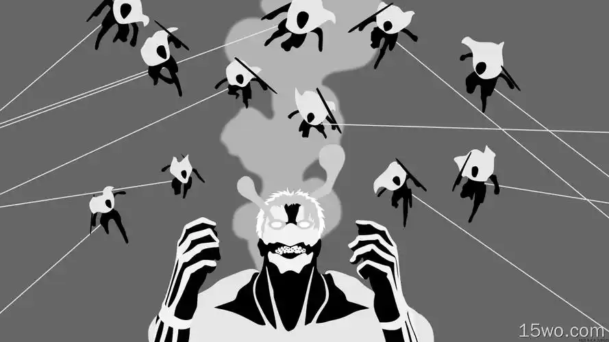 动漫进击的巨人armoredtitan黑白minimalist高清壁纸