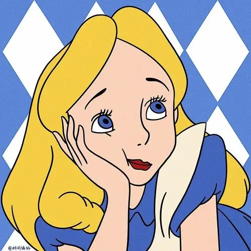 分享一组爱丽丝卡通头像-@时间偏好