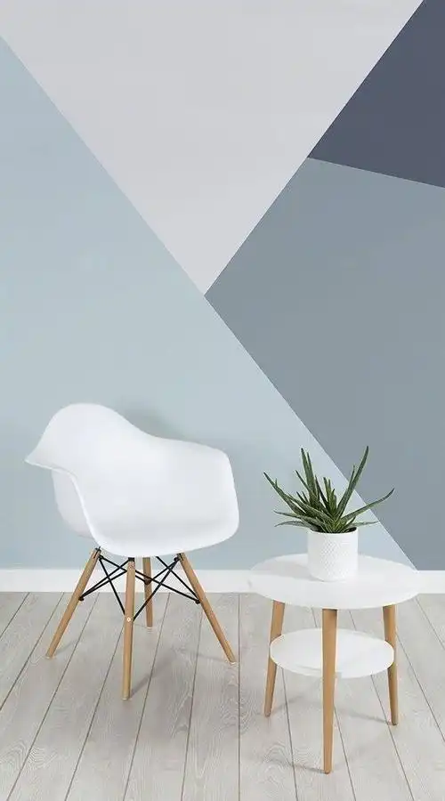 高级的几何彩色墙面色彩涂料想知道用什么做的吗