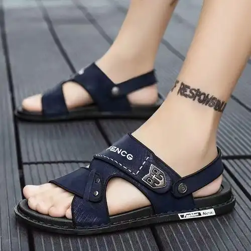 凉鞋男士开车两用2023年新款潮夏季防水防滑软底拖鞋男款外穿凉拖