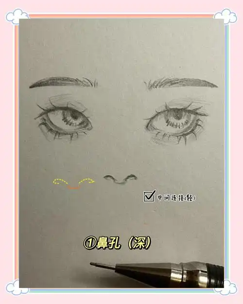 鼻子的画法其实并不复杂,只需要几个小步骤就能搞定