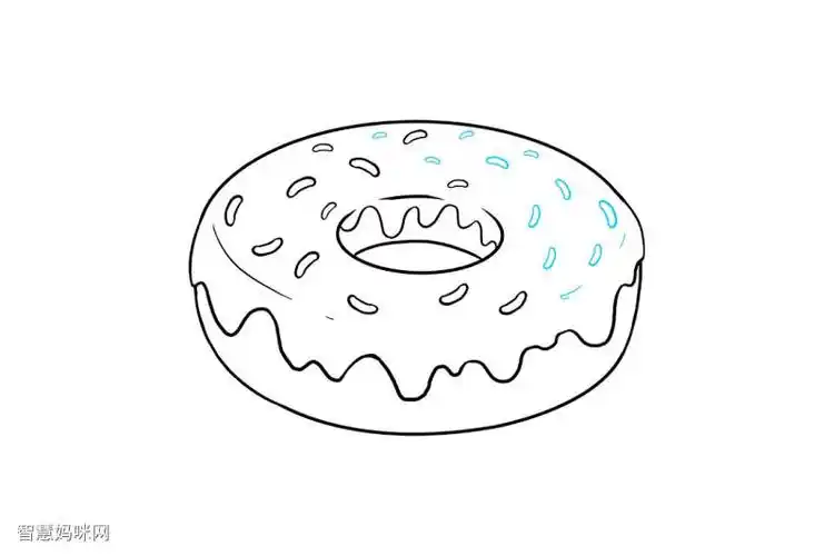 甜甜圈怎么画
