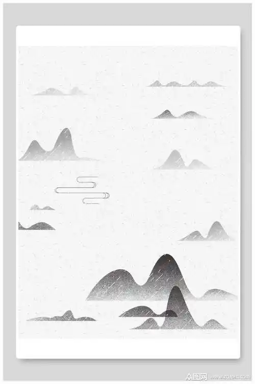 竖版简约中国风水墨山水背景素材模板下载-编号1764850-众图网