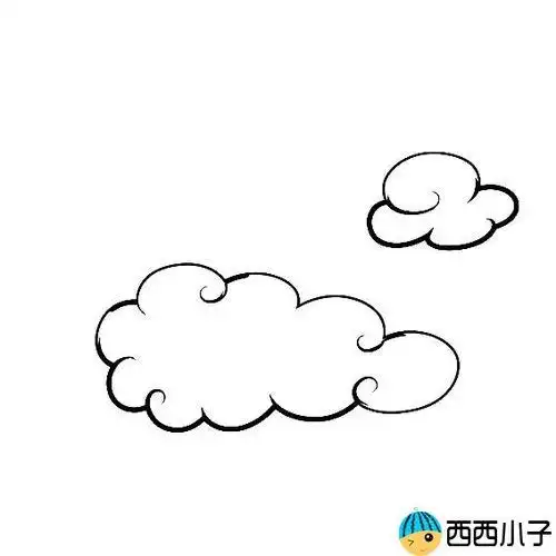 白云简笔画白云简笔画图片可爱