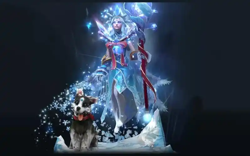 【dota2】小冰冰-水晶室女-我心中冰女顶配的饰品搭配