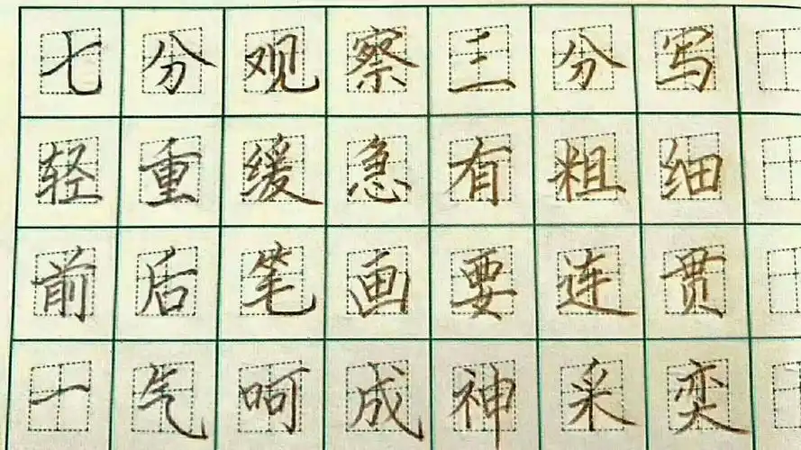 赵汝飞练字以其简洁完善的间架结构原理,独特的梯形写字格,科学的