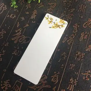 中国风创意小清新空白书签diy学生用纸质流苏卡片古风手工手绘卡 白卡
