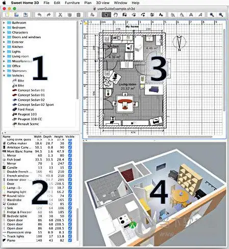 sweethome3d家装辅助设计软件v642中文绿色版