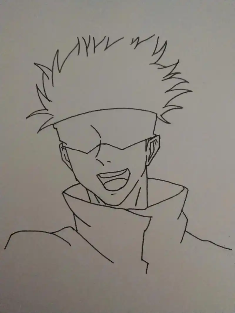 咒术回战 #五条悟 #手绘 估计下一期不是画杰哥,就是画纯 - 抖音